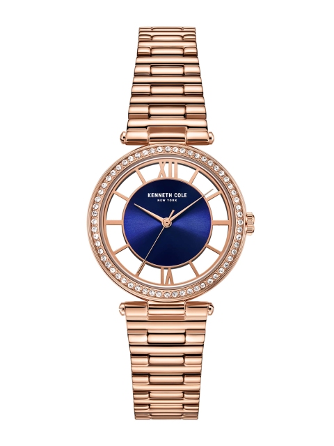 

Kenneth Cole Women Blue & Rose Gold Analogue Watch KC51009007LD