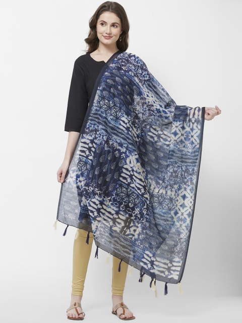 

Faserz Blue Printed Dupatta