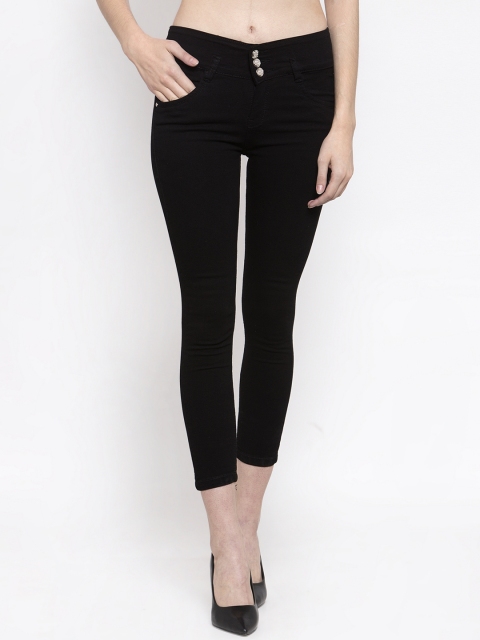 

Purple Feather Women Black Skinny Fit High-Rise Clean Look Jeans