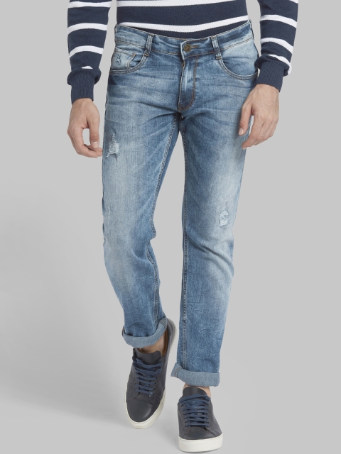 

Parx Men Blue Slim Fit Mid-Rise Low Distress Jeans