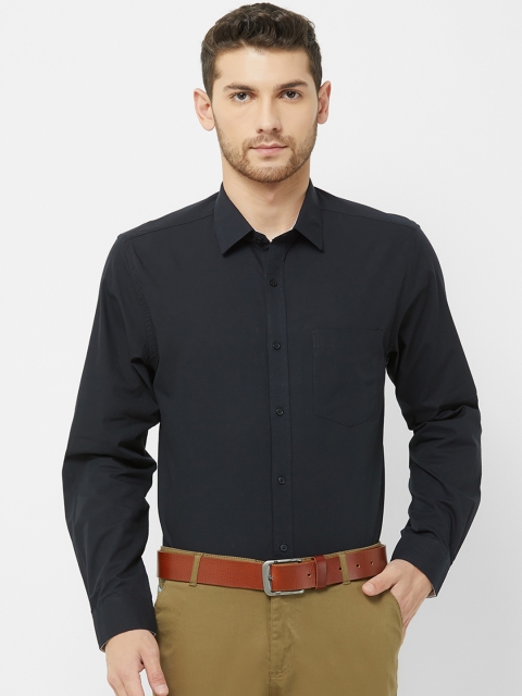 

Solemio Men Black Regular Fit Solid Formal Shirt