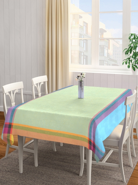 

NEUDIS Green & Blue Colourblocked 6-Seater Rectangular Table Cover