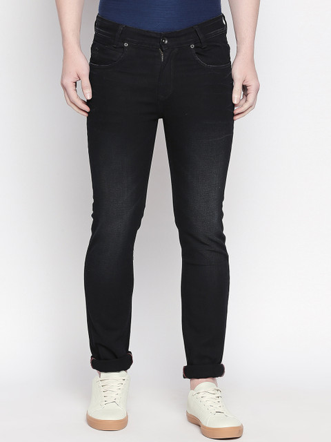 

Mufti Men Black Regular Fit Mid-Rise Clean Look Stretchable Jeans