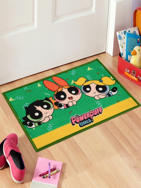 

Saral Home Kids Green & Yellow Powerpuff Girls Printed Anti-Skid Doormat