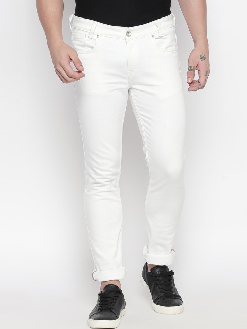 

Mufti Men White Regular Fit Mid-Rise Clean Look Stretchable Jeans