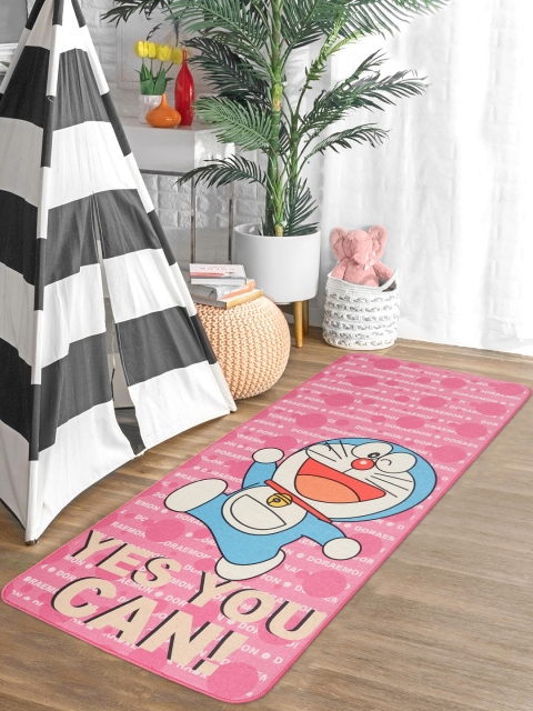 

Saral Home Pink & Blue Doraemon Printed Anti-Skid Yoga Mat