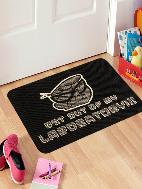 

Saral Home Kids Black & Grey Dexter Laboratory Printed Anti-Skid Doormat