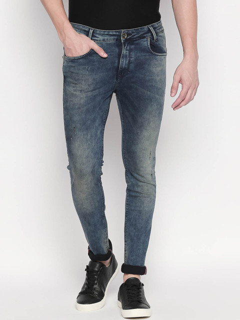 

Mufti Men Blue Regular Fit Mid-Rise Clean Look Stretchable Jeans