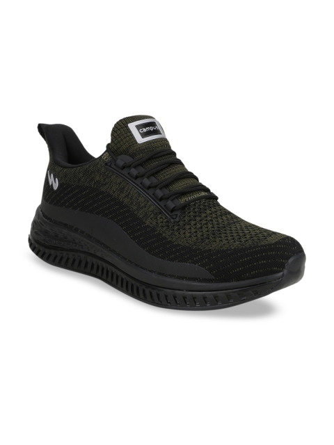 

Campus Men Olive Green Mesh Running Shoes