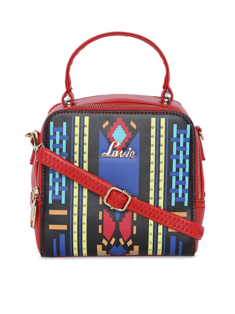 

Lavie Red & Black Printed Handheld Bag