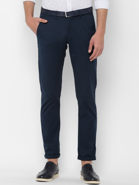 

Allen Solly Men Navy Blue Slim Fit Solid Chinos