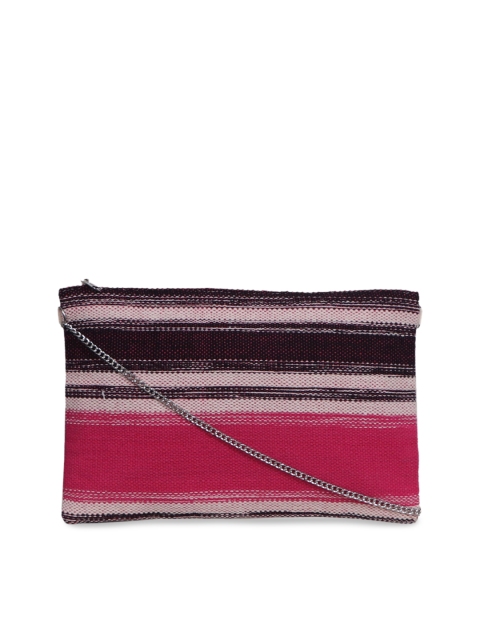 

Diwaah Multicoloured Striped Purse Clutch, Multi