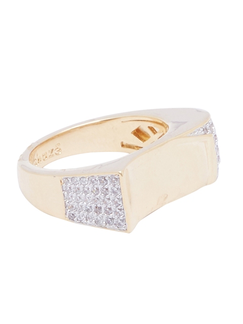 

shaze Gold-Toned Stone-Studded Ring