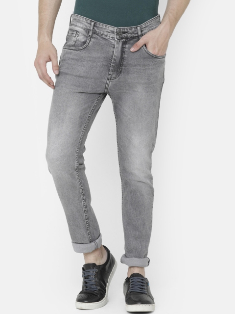 

CINOCCI Men Grey Slim Fit Mid-Rise Clean Look Stretchable Jeans