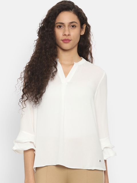 

Allen Solly Woman White Solid Top