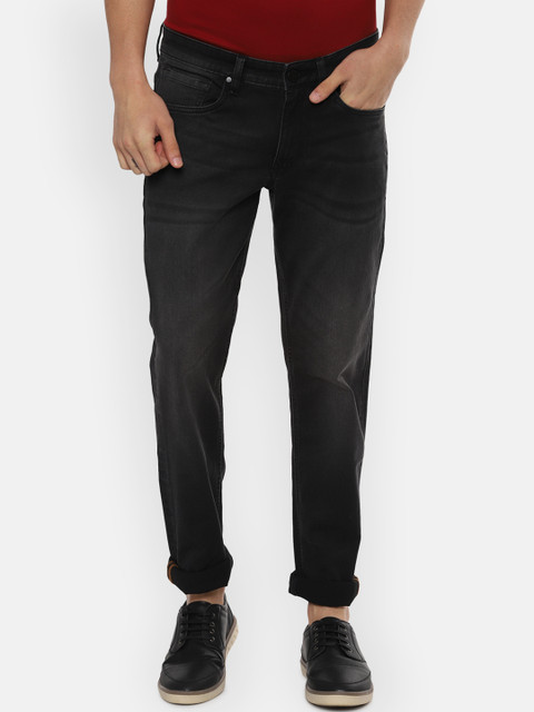 

Louis Philippe Jeans Men Black Slim Fit Mid-Rise Clean Look Stretchable Jeans
