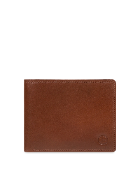 

PURE LUXURIES LONDON Men Tan Brown Solid Two Fold Wallet