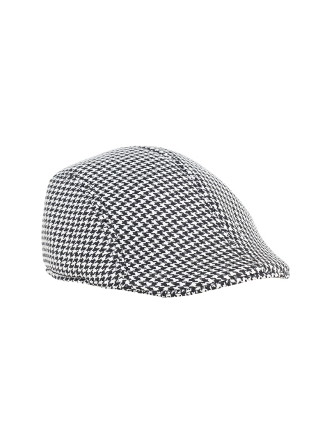 

Alvaro Castagnino Men White & Black Self Design Ascot Cap