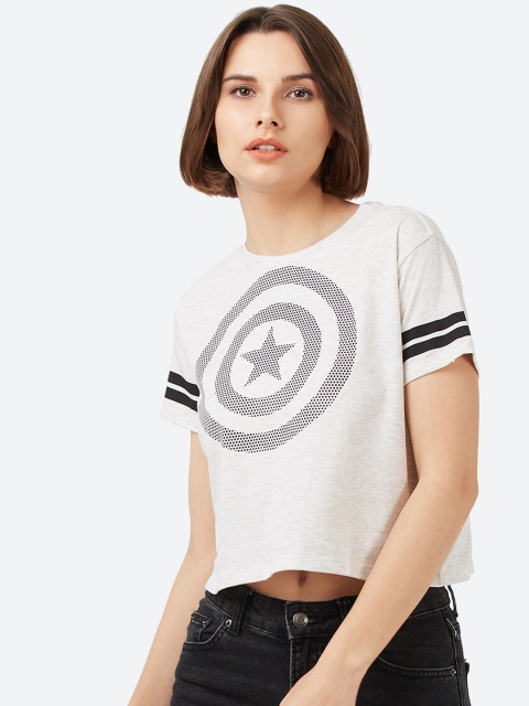 

Free Authority Women Off White Captain America Printed T-shirt