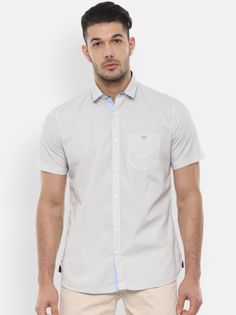 

Van Heusen Sport Men Grey Printed Slim Fit Casual Shirt