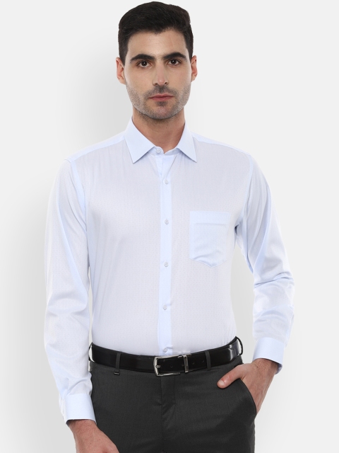 

Van Heusen Men Blue Regular Fit Self Design Formal Shirt