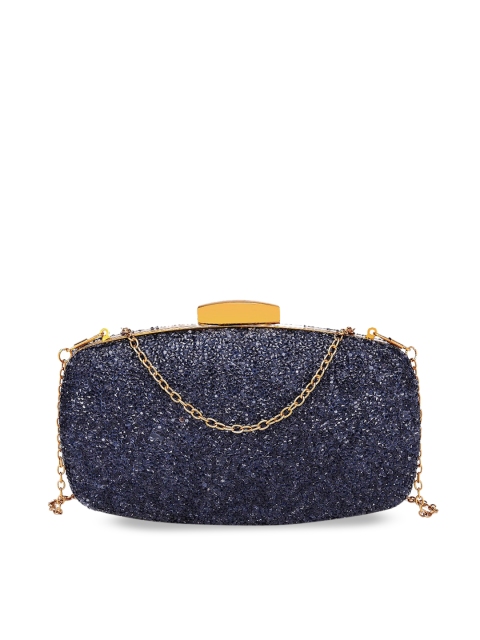 

Diana Korr Blue Rhinestone Embellished Box Clutch