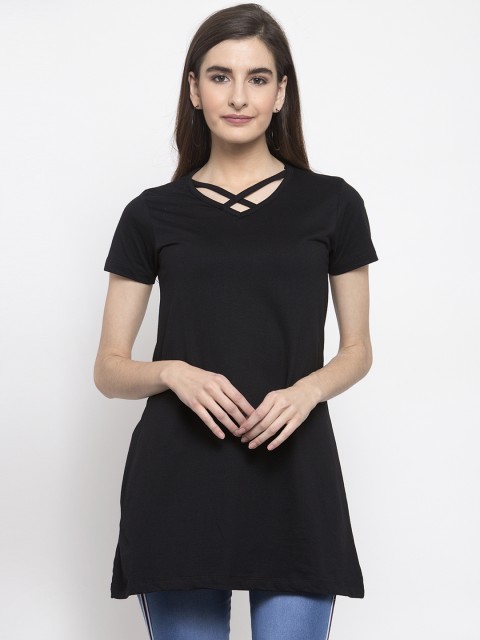 

Kalt Women Black Solid Tunic