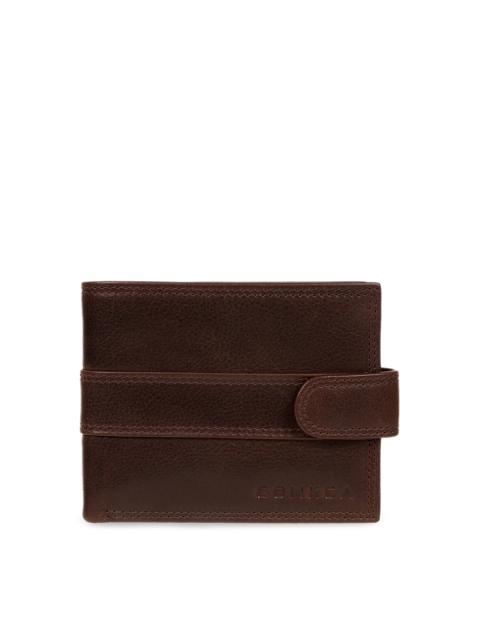 

PURE LUXURIES LONDON Men Brown Solid Genuine Leather Hardy Wallet