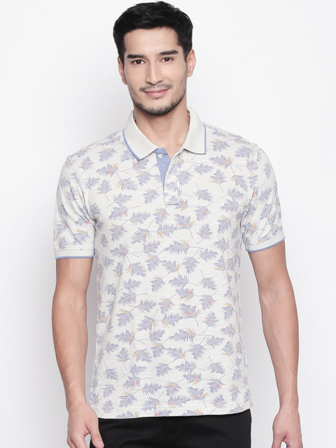

Urban Ranger by pantaloons Men White Printed Polo Collar T-shirt