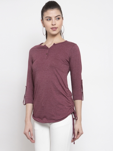 

Kalt Women Maroon Solid Top