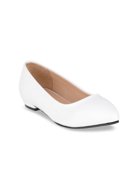 

Sherrif Shoes Women White Solid Ballerinas