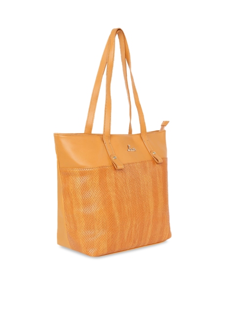 

Lavie Mustard Yellow Textured Shoulder Bag
