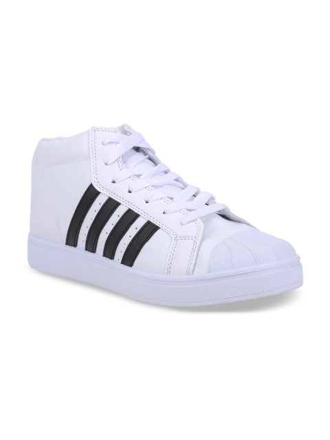 

Sparx Men White & Black Striped Sneakers
