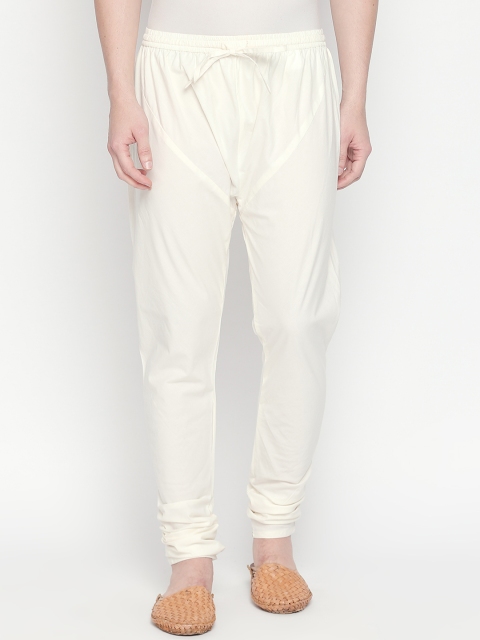 

indus route by Pantaloons Men Off-White Solid Churidar
