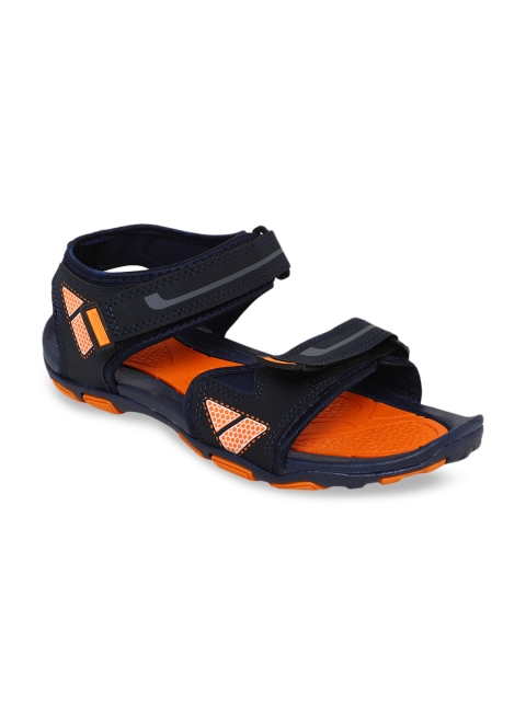 

Lancer Men Black & Orange Sports Sandals