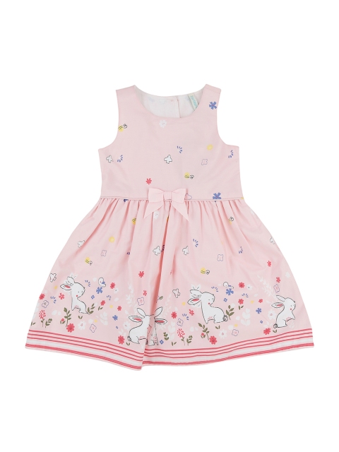 

Pantaloons Baby Girls Pink Printed Fit and Flare Dress
