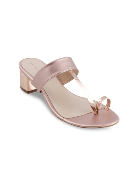 

LEMON & PEPPER Women Rose Gold Solid Heels