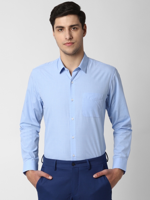 

Peter England Men Blue Regular Fit Solid Formal Shirt
