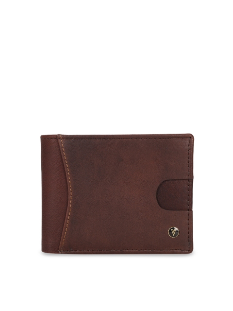 

Van Heusen Men Brown Textured Two Fold Wallet