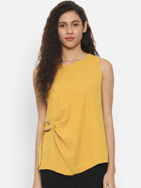 

Allen Solly Woman Yellow Solid Top