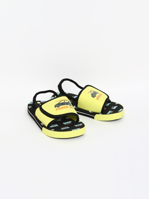 

Fame Forever by Lifestyle Boys Lime Green Printed Sliders