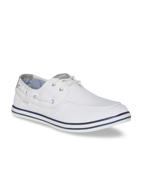 

U.S. Polo Assn. Men Off-White Solid Boat Shoes