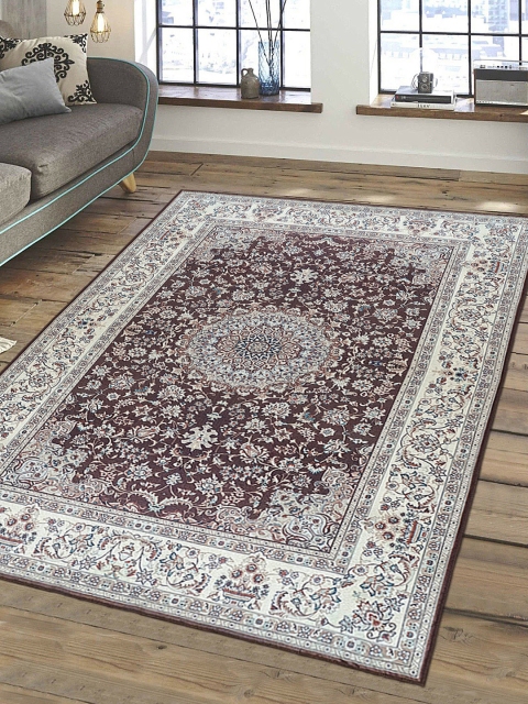 

Status Brown & Beige Printed Ice Silk Velvet Touch Persian Hand-Tufted Carpet