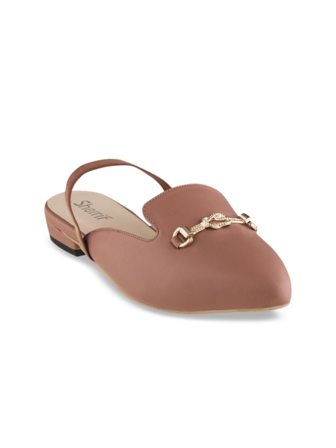 

Sherrif Shoes Women Brown Solid Mules