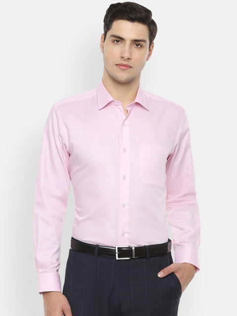 

Louis Philippe Men Pink Slim Fit Solid Formal Shirt