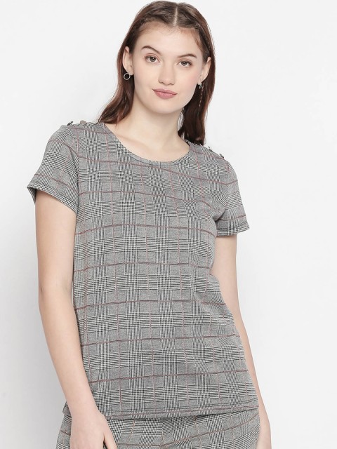 

Annabelle by Pantaloons Women Black Checked Top