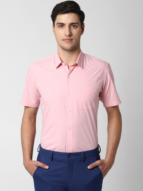 

Peter England Men Pink Slim Fit Self Design Formal Shirt