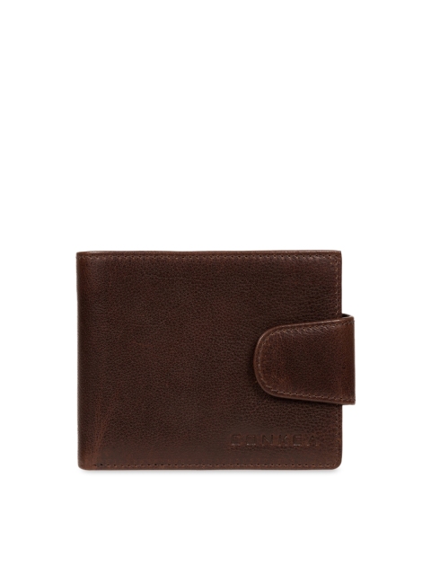 

PURE LUXURIES LONDON Men Brown Solid Genuine Leather Neeson Wallet
