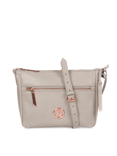 

PURE LUXURIES LONDON Women Grey Solid Genuine Leather Handcrafted Matisse Sling Bag