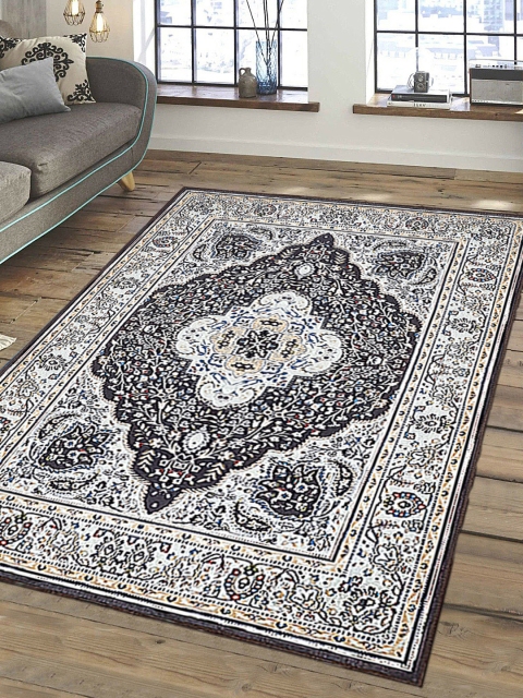 

Status Brown & Beige Printed Ice Silk Velvet Touch Persian Hand-Tufted Carpet